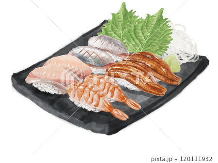 水彩の寿司_セット（盛合せ）15_2 120111932