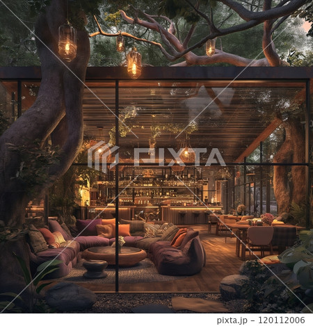 森の中のカフェ 120112006