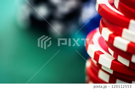 Gambling chips stacks 120112553