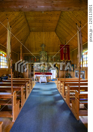 Interior of Greek Catholic Church, Olchowiec, Magurski Park Narodowy, Lesser Poland Voivodeship, Poland 120113801