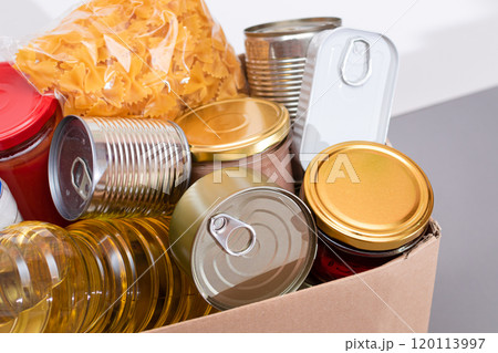 Donation Box of Free Food and Food Reserves 120113997