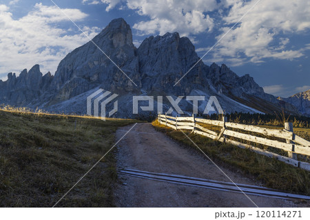 Typical landscape near San Martin de Tor, Dolomiti, South Tyrol, Italy 120114271