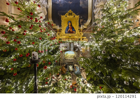 Christmas decorations in downtown, Vienna, Austria 120114291