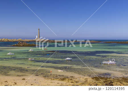 Virgin Island Lighthouse (Phare de Lile Vierge), Plouguerneau, Finistere, Brittany, France 120114395