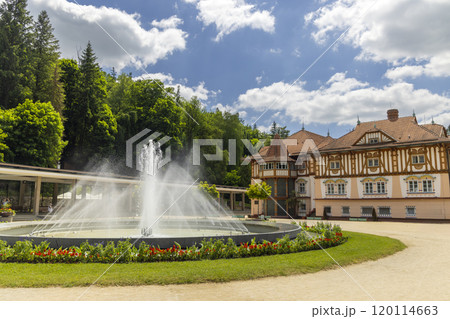 Luhacovice, picturesque spa town in Southern Moravia, Czech Republic 120114663