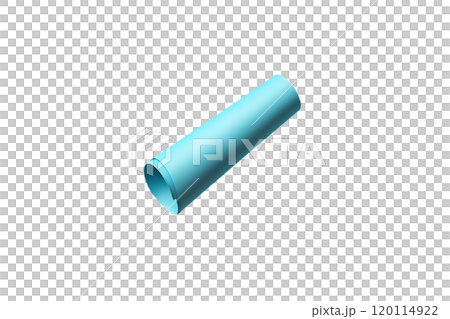 smooth, cylindrical blue tube with glossy finish, ideal for various applications. Its vibrant color and sleek design make it visually appealing and versatile 120114922