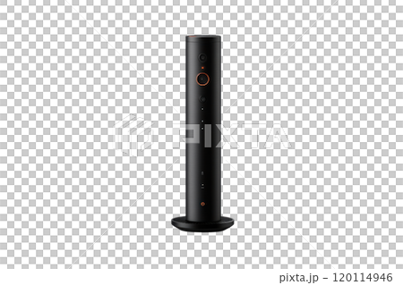 sleek black smart speaker with modern design and control buttons, perfect for any contemporary home 120114946