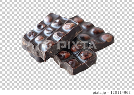 Delicious dark chocolate bars with nuts, perfect for indulgence and snacking. Rich in flavor and texture, these treats are delightful choice for chocolate lovers 120114962