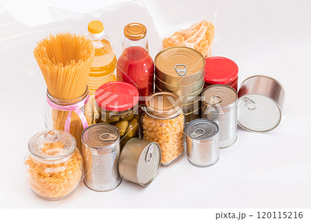 Food Reserves: Canned Food, Spaghetti, Pate, Tuna, Tomato Juice, Pasta, Fish and Grocery Food Reserves: Canned Food, Spaghetti, Pate, Tuna, Tomato Juice, Pasta, Fish and Grocery 120115216