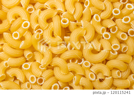 Uncooked Chifferi Rigati Pasta Background 120115241