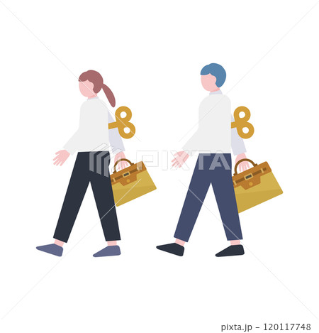 ねじ巻きを背中につけた社会人 120117748