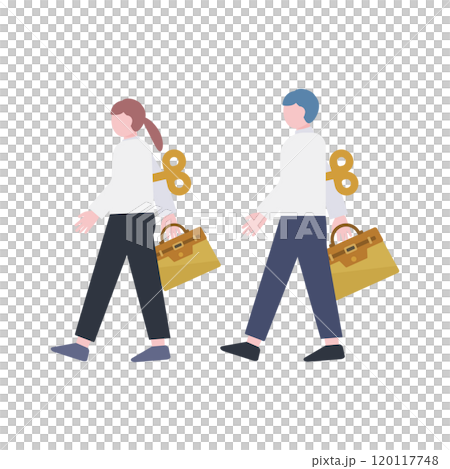 ねじ巻きを背中につけた社会人 120117748