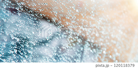 Raindrops on the car wondow 120118379