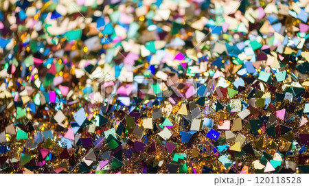 Vibrant glittery background of shapes 120118528