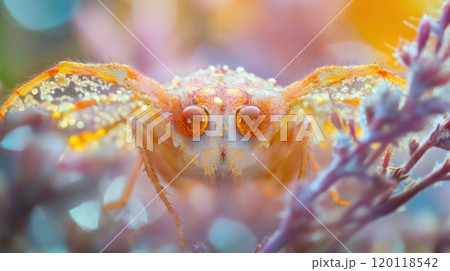 Vibrant marine creature in coral 120118542