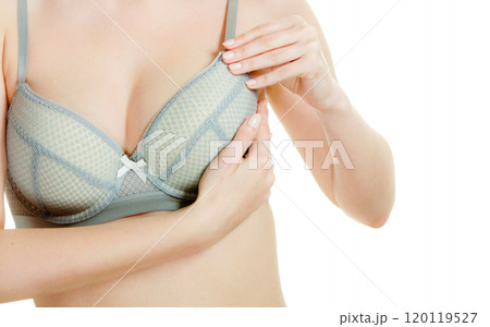 Woman chest in underwear bra lingerie 120119527