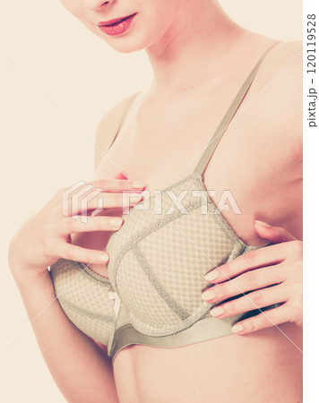 Woman chest in underwear bra lingerie 120119528