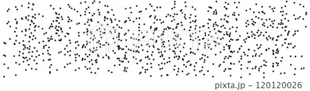 Seamless random dot pattern with small, irregular polka dots. Black and white background with textured. Flat vector illustration isolated 120120026