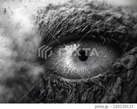 Surreal stone eye: nature and spirituality in monochrome fantasy art 120120115
