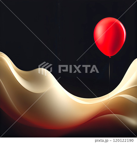 背景素材 ふんわりと浮かぶ風船 120122190