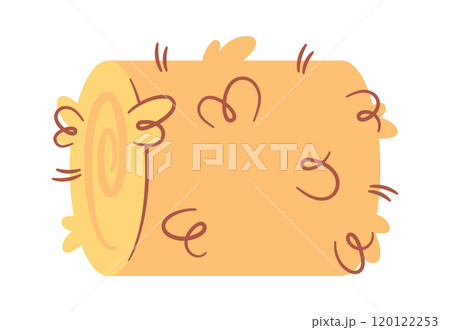 Round hay bale vector illustration Round hay bale vector illustration 120122253