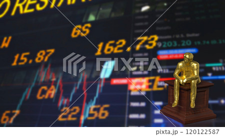 The Business man siting on wood podium for Thinking concept 3d rendering. The Business man siting on wood podium for Thinking concept 3d rendering. 120122587