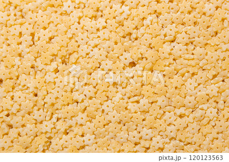Uncooked Stelline Pasta Background 120123563