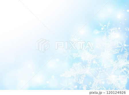 雪柄青色キラキラ 120124926