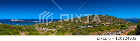 海辺の丘のパノラマ (ギリシャ、クレタ島、コロキタビーチ) 海辺の丘のパノラマ (ギリシャ、クレタ島、コロキタビーチ) 120124932