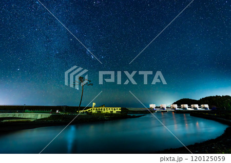 岩手三陸 奇跡の一本松の星景 岩手三陸 奇跡の一本松の星景 120125059