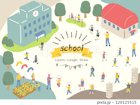 学校生活を楽しむ子供たち 120125515