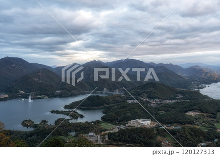 Cheongpyeong Lake Cable Car View Cheongpyeong Lake Cable Car View 120127313