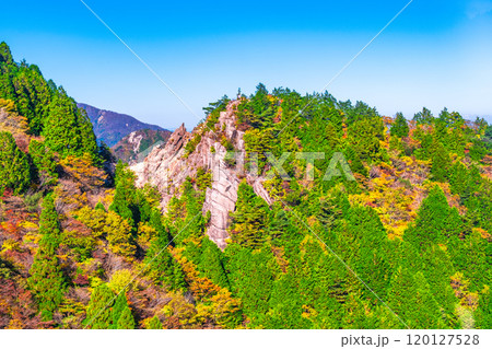 御在所岳の紅葉とキレット 120127528