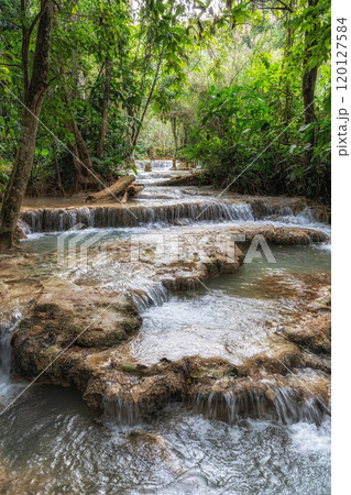 Kuang Si Waterfalls Turquoise Water Pools Kuang Si Waterfalls Turquoise Water Pools 120127584