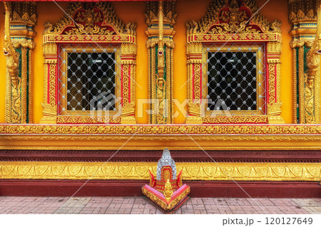 Golden Temple Wall in Wat Si Muang Golden Temple Wall in Wat Si Muang 120127649