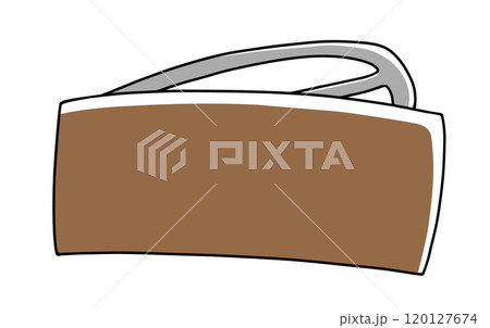 ゆるめシンプルなバレッタ　ベタ塗り 120127674