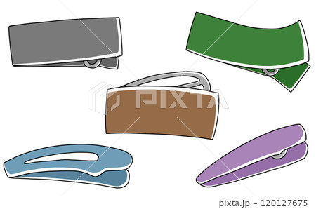 ゆるめシンプルなヘアピンセット　ベタ塗り 120127675