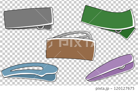 ゆるめシンプルなヘアピンセット　ベタ塗り 120127675