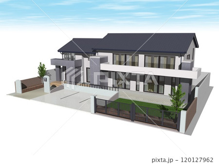 家　ハウス　戸建て　住宅　住まい　新築　モデルハウス(3DCGイメージ)空だけあり 120127962