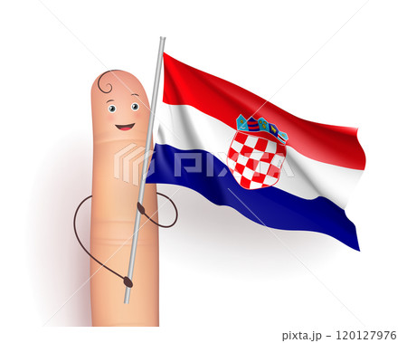 Croatia flag waving 120127976