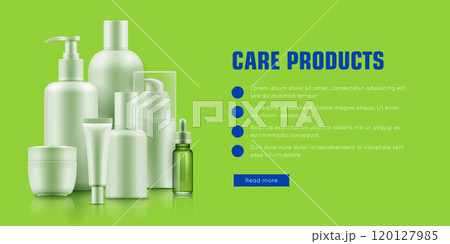 Realistic cosmetic bottle advertising Realistic cosmetic bottle advertising 120127985