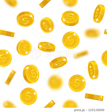 Flying gold dollars seamless pattern 120128000