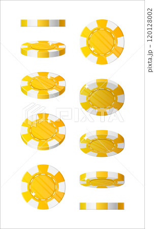 Yellow chips views cartoon style isolated 120128002