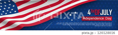 Fourth of July felicitation greeting card 120128016