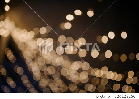 An unclear image showing various lights on a black background 120128256