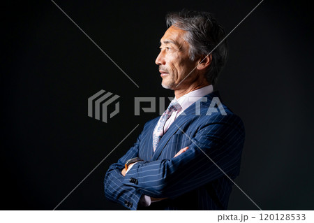 ビジネス シニア男性 クール 考える ビジネス シニア男性 クール 考える 120128533