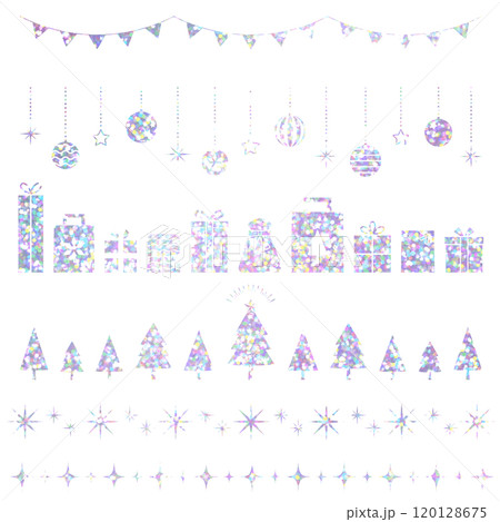 クリスマスの装飾_ラメグリッター_シルバー 120128675