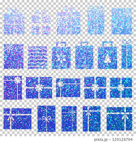 プレゼント_ラメグリッター_ブルー 120128704