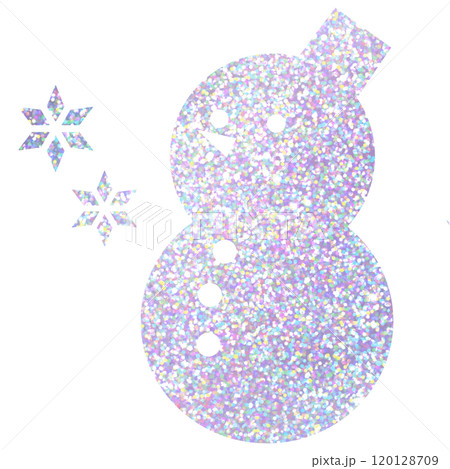 雪だるま_ラメグリッター_シルバー 120128709