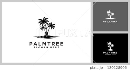 palm tree logo vector design template palm tree logo vector design template 120128906